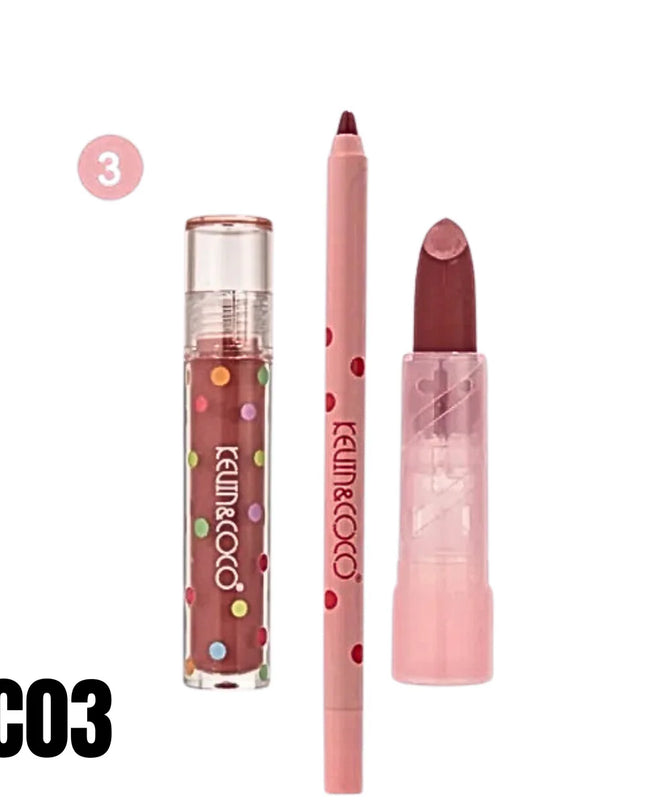 KEVIN & COCO - Sour Candy (Lip Liner + Lipstick + Liquid Lipstick) 3pc 🍭🍬