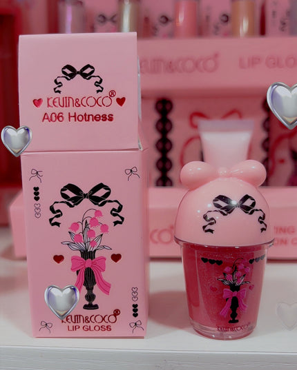 KEVIN & COCO - 🎀Lipgloss  Coquette🎀 with Small Glitter