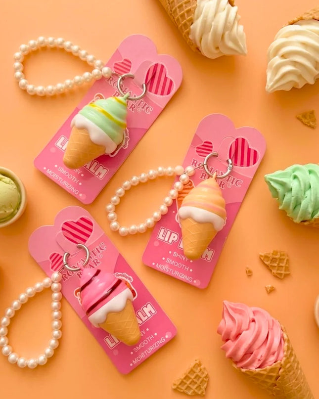 GIRLY’s - LIP BALM DE BARQUILLA CON LLAVERO 🍦