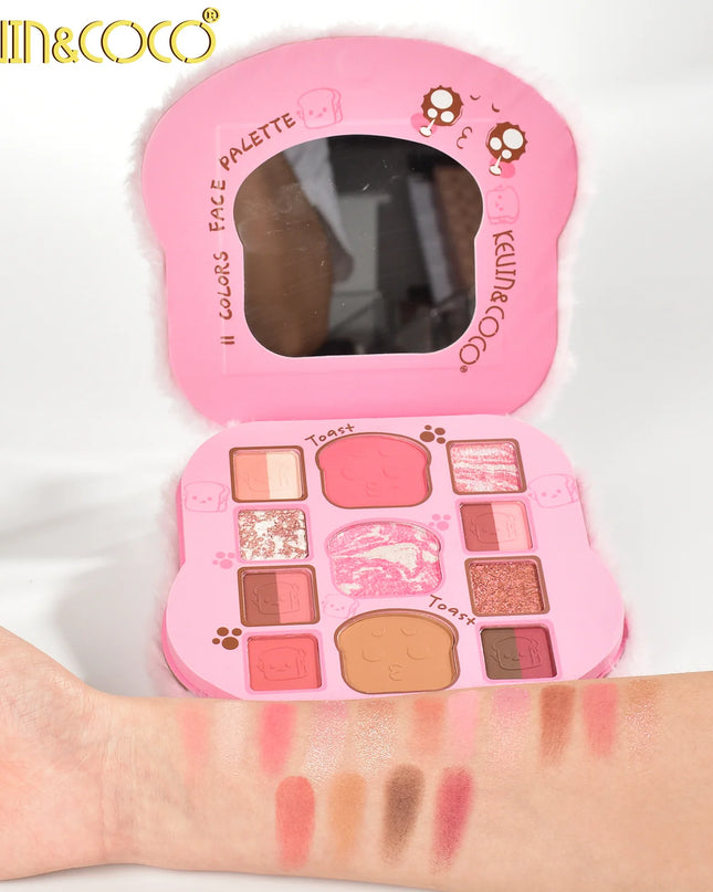 KEVIN & COCO - Paleta de Tostada con Blush+Contour+Highlighter 🍞