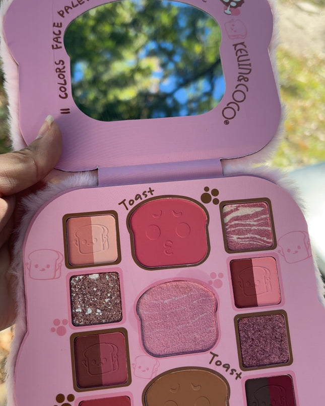KEVIN & COCO - Paleta de Tostada con Blush+Contour+Highlighter 🍞
