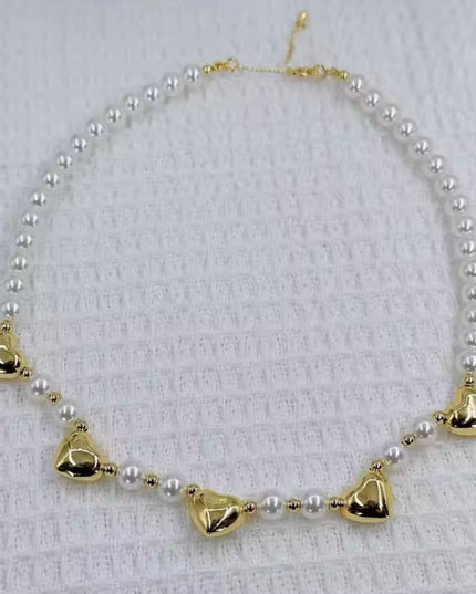 JOYERIA - Collar de 5 Corazones 1pc