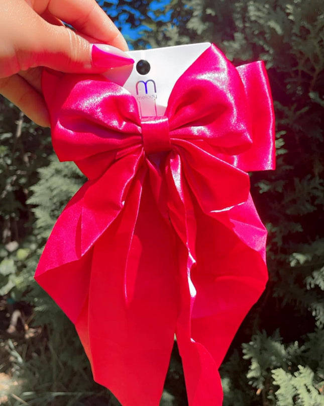 Lazo Coquette - Completamente Satinado (Tamaño Grande) 1pc