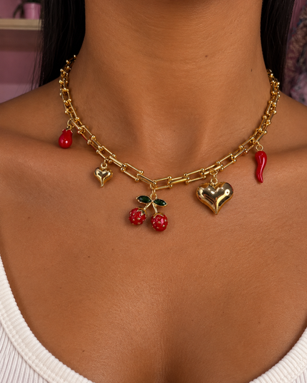 COLLAR DE CHERRY 🍒 🌶️ STAINLESS STEEL