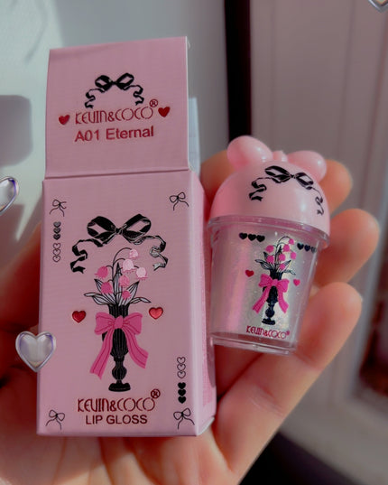 KEVIN & COCO - 🎀Lipgloss  Coquette🎀 with Small Glitter