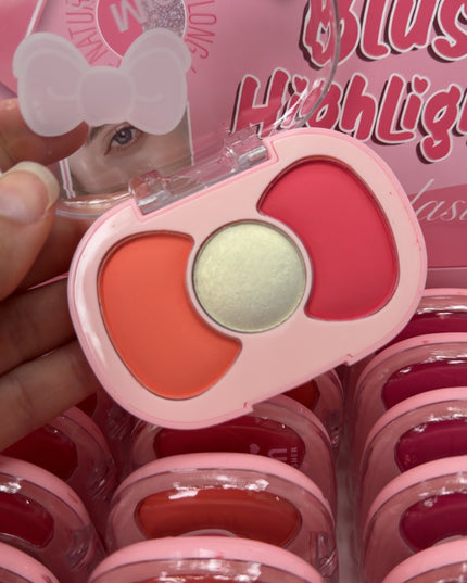 GIRLY’s - Paleta HK de Lazo Blush e Iluminador 🎀
