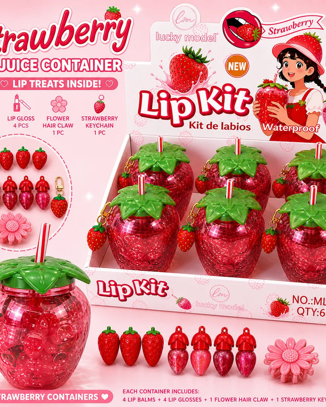 GIRLY’s - STRAWBERRY JUICY LIP CONTAINER 🫙🍓💄