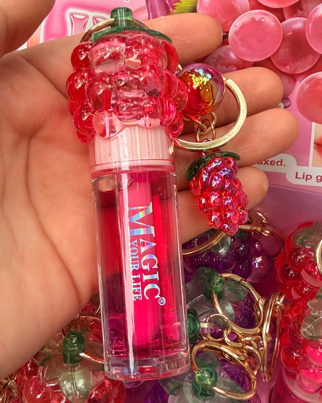 GIRLY’s - 3D Lipgloss de UVA con Llavero 🍇 (ph)