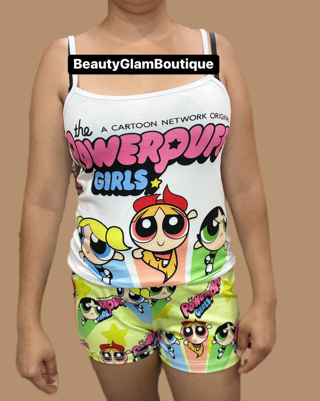 PIJAMA - POWERPUFF GIRLS PANTALÓN CORTO