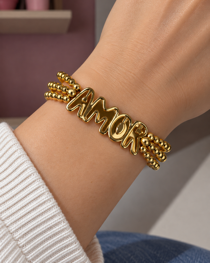 PULSERA AJUSTABLE DE “AMOR” ♥️ STAINLESS STEEL