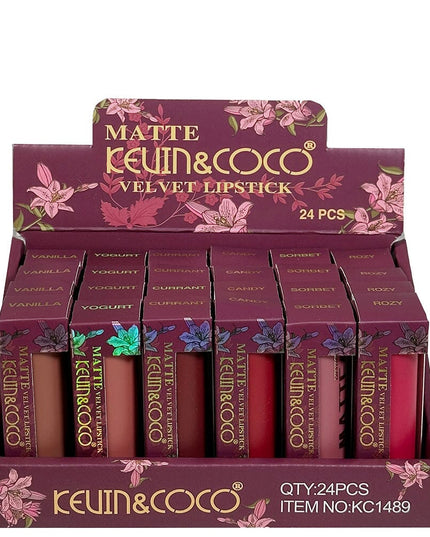 KEVIN & COCO - PINK FLOWERS VELVET LIPSTICK 💄🌹
