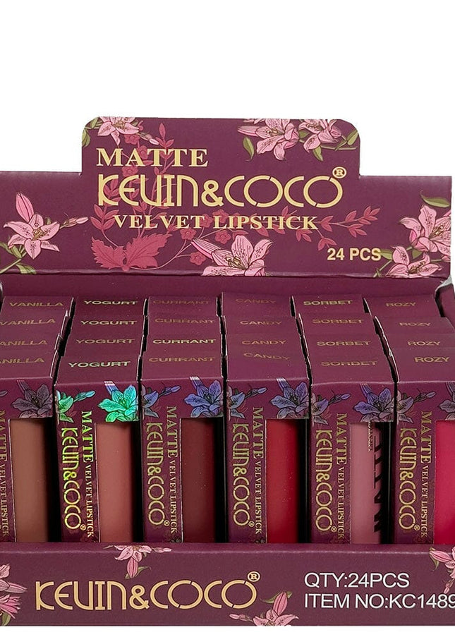 KEVIN & COCO - PINK FLOWERS VELVET LIPSTICK 💄🌹