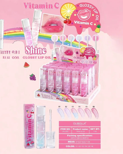 Shine Glossy Lip Oil Vitamin C 🍊🍒🍍