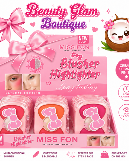 GIRLY’s - Paleta HK de Lazo Blush e Iluminador 🎀