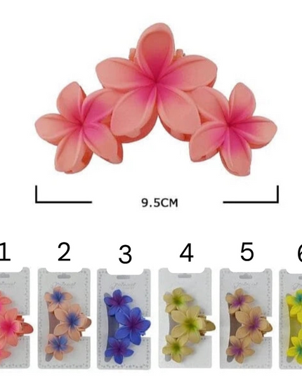 Clanes/Pinzas de Cabello Floral Matte 1pc