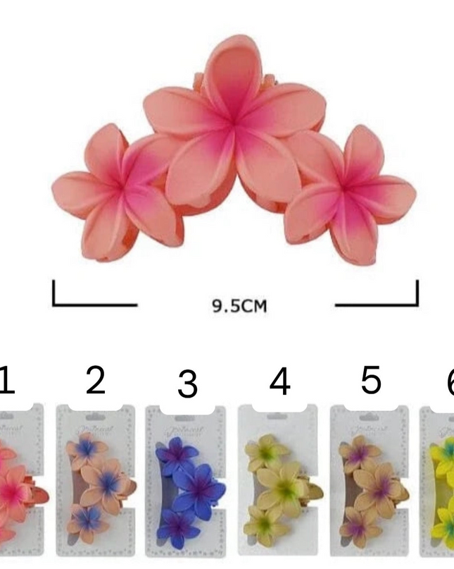 Clanes/Pinzas de Cabello Floral Matte 1pc