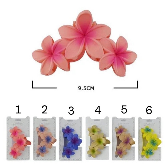 Clanes/Pinzas de Cabello Floral Matte 1pc