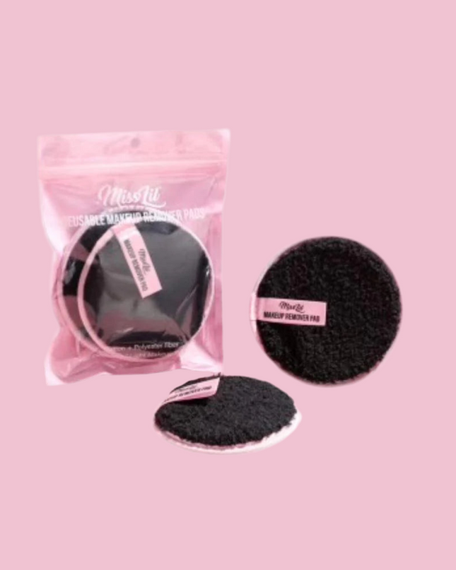 MAKEUP REMOVER PADS - BLACK & PINK
