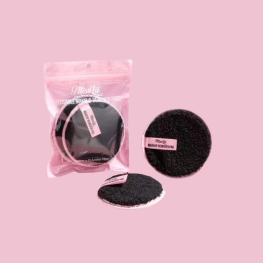 MAKEUP REMOVER PADS - BLACK & PINK