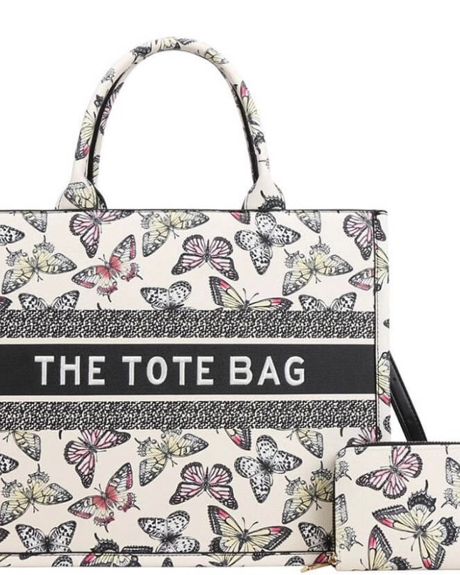 THE TOTE BAG BUTTERFLY WITH WALLET / INSPIRED BY MARC JACO-BS (BLACK) - SIZE LARGE