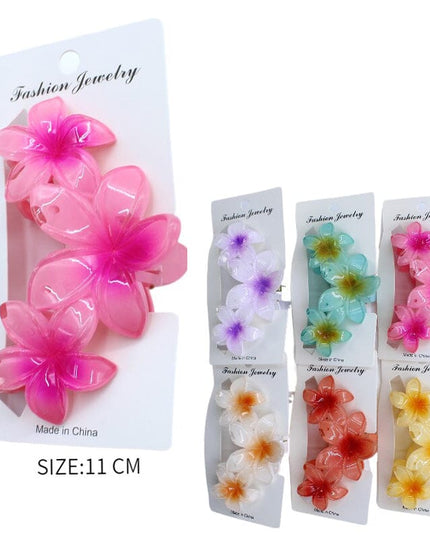 Clanes/Pinzas de Cabello Floral Glossy 1pc
