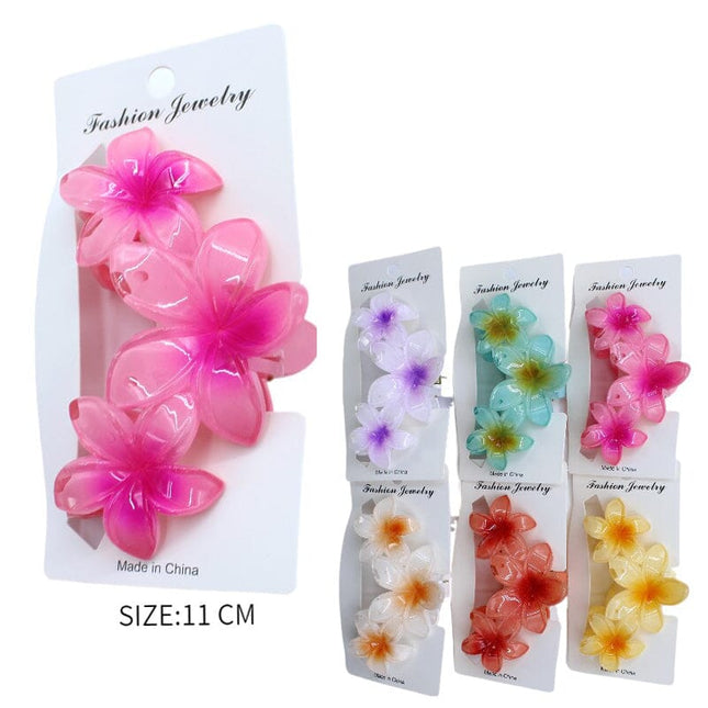 Clanes/Pinzas de Cabello Floral Glossy 1pc