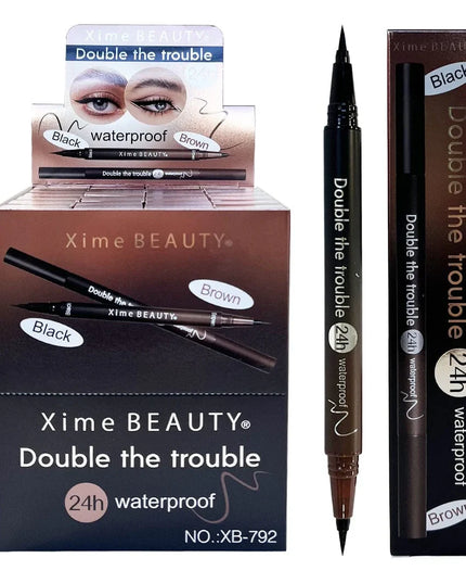 XIME BEAUTY - Eyeliner Liquid Double Black & Brown Waterproof 24hrs