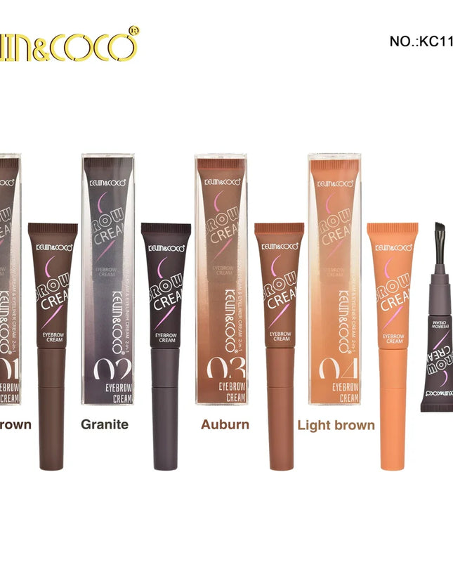 KEVIN & COCO - Eyebrow & Eyeliner Gel Cream 2-in-1 with Brush