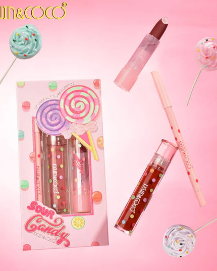 KEVIN & COCO - Sour Candy (Lip Liner + Lipstick + Liquid Lipstick) 3pc 🍭🍬