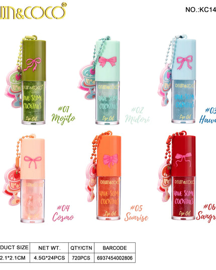 KEVIN AND COCO - LIP OIL BEBIDAS 🍸💚