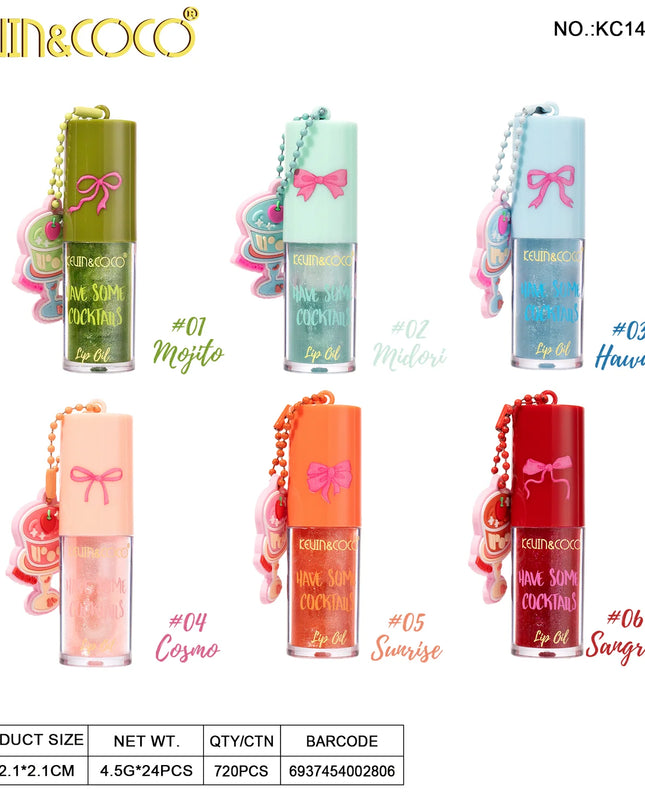 KEVIN AND COCO - LIP OIL BEBIDAS 🍸💚