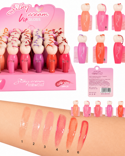 KEVIN AND COCO - SILKY LIP CREAM CORAZON CON LLAVERO 🩷