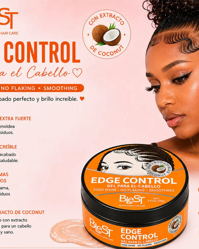 BLEST - EDGE CONTROL GEL PARA EL CABELLO (EXTRACTO DE COCO) 🥥