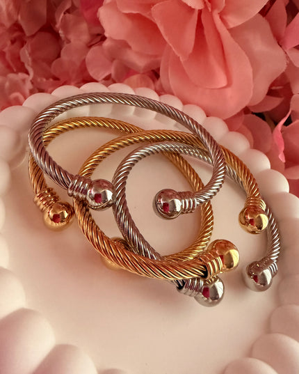 JOYERÍA FINA - Bangle Roscado Espiral (Stainless Steel)
