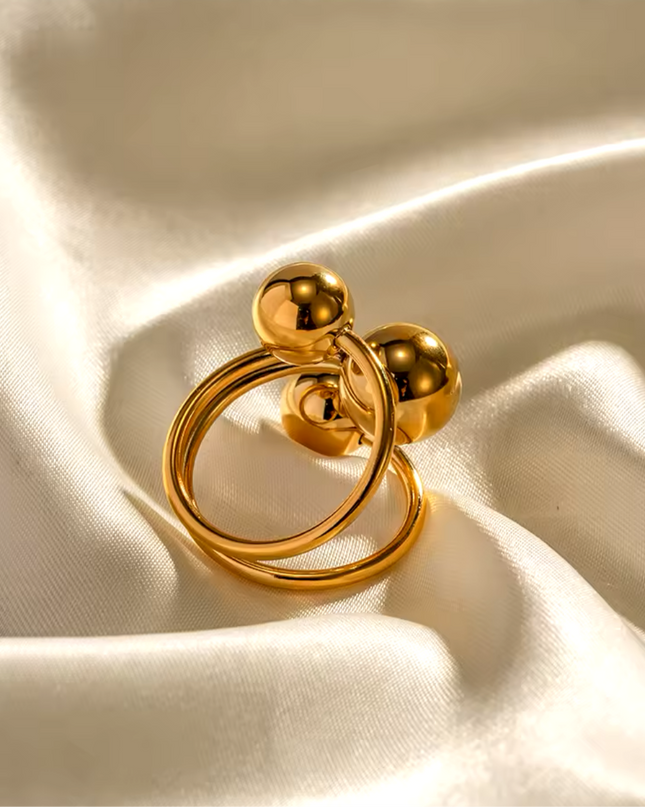 JOYERIA - Sortija 3 Esferas (Ajustable) 1pc