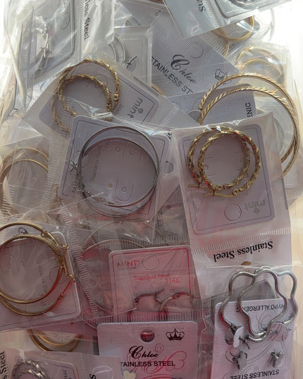 STAINLESS STEEL EARRINGS MIX (5pc)