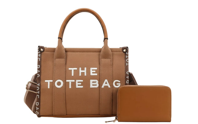 THE TOTE BAG WITH WALLET / INSPIRED BY MARC JACO-BS (BROWN) - SIZE MEDIUM