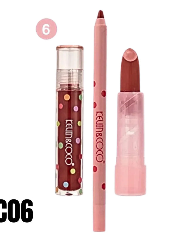 KEVIN & COCO - Sour Candy (Lip Liner + Lipstick + Liquid Lipstick) 3pc 🍭🍬