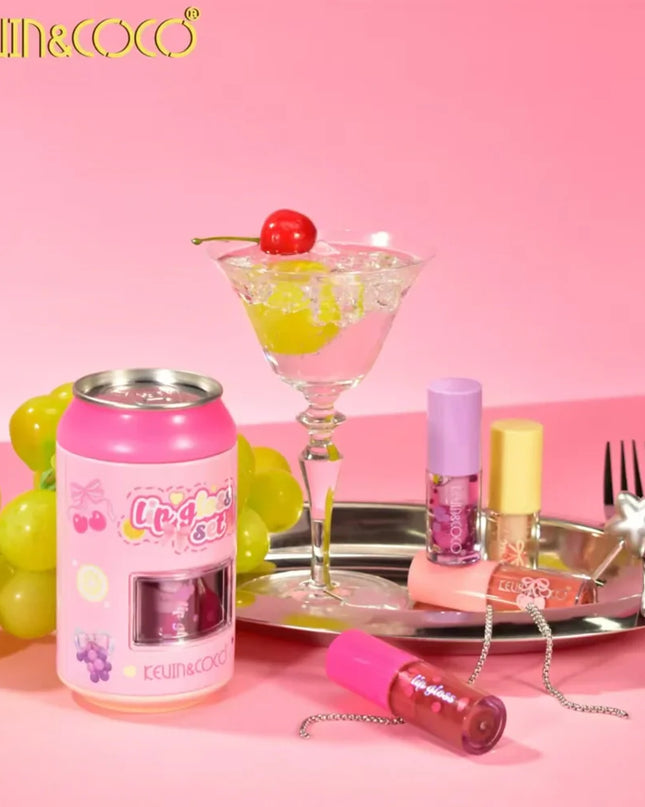 KEVIN & COCO - Fruit Satin Lip Gloss 4-Piece Bottle