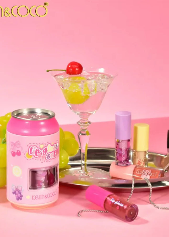 KEVIN & COCO - Fruit Satin Lip Gloss 4-Piece Bottle