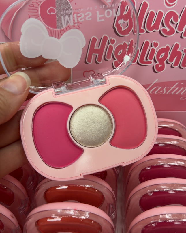 GIRLY’s - Paleta HK de Lazo Blush e Iluminador 🎀