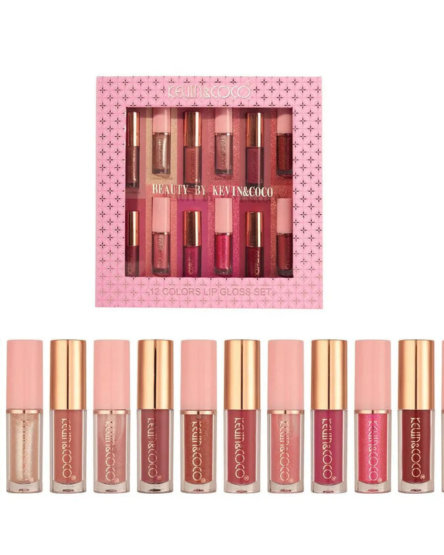 KEVIN & COCO - SET DE 12 LABIALES (MATTE/GLOSS)