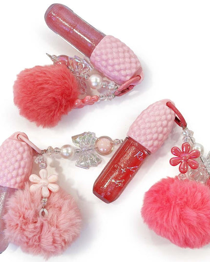 Flower Keychain and Brilliant Lip Gloss 🌸💄