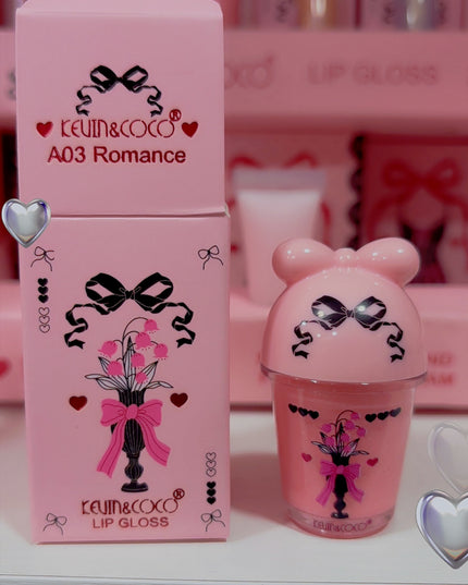 KEVIN & COCO - 🎀Lipgloss  Coquette🎀 with Small Glitter