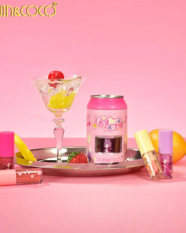 KEVIN & COCO - Fruit Satin Lip Gloss 4-Piece Bottle