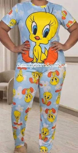 PIJAMA - TWITIE LIGHT BLUE PANTALÓN LARGO 🐥🩵