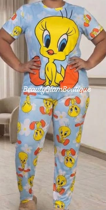PIJAMA - TWEETY LIGHT BLUE PANTALÓN LARGO 🐥🩵