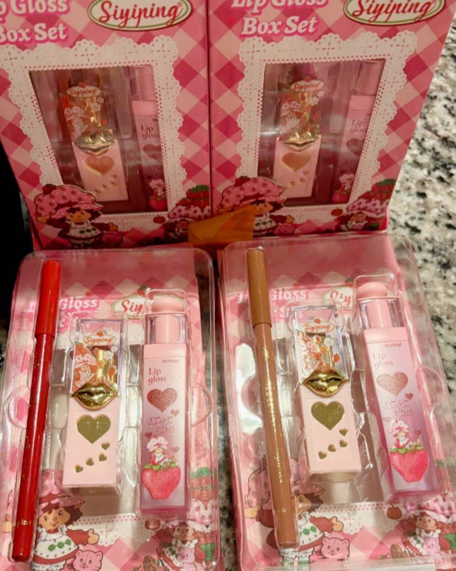 Strawberry Shortcake Set Lipstick, LipGloss & Lip Liner