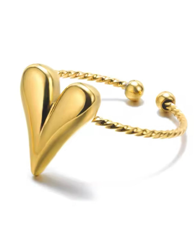 JOYERIA - Sortija de Corazón (Ajustable) 1pc