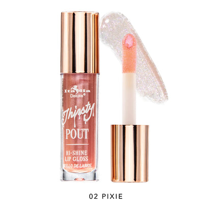 ITALIA DELUXE - THIRSTY POUT / POUT HI-SHINE GLOSS